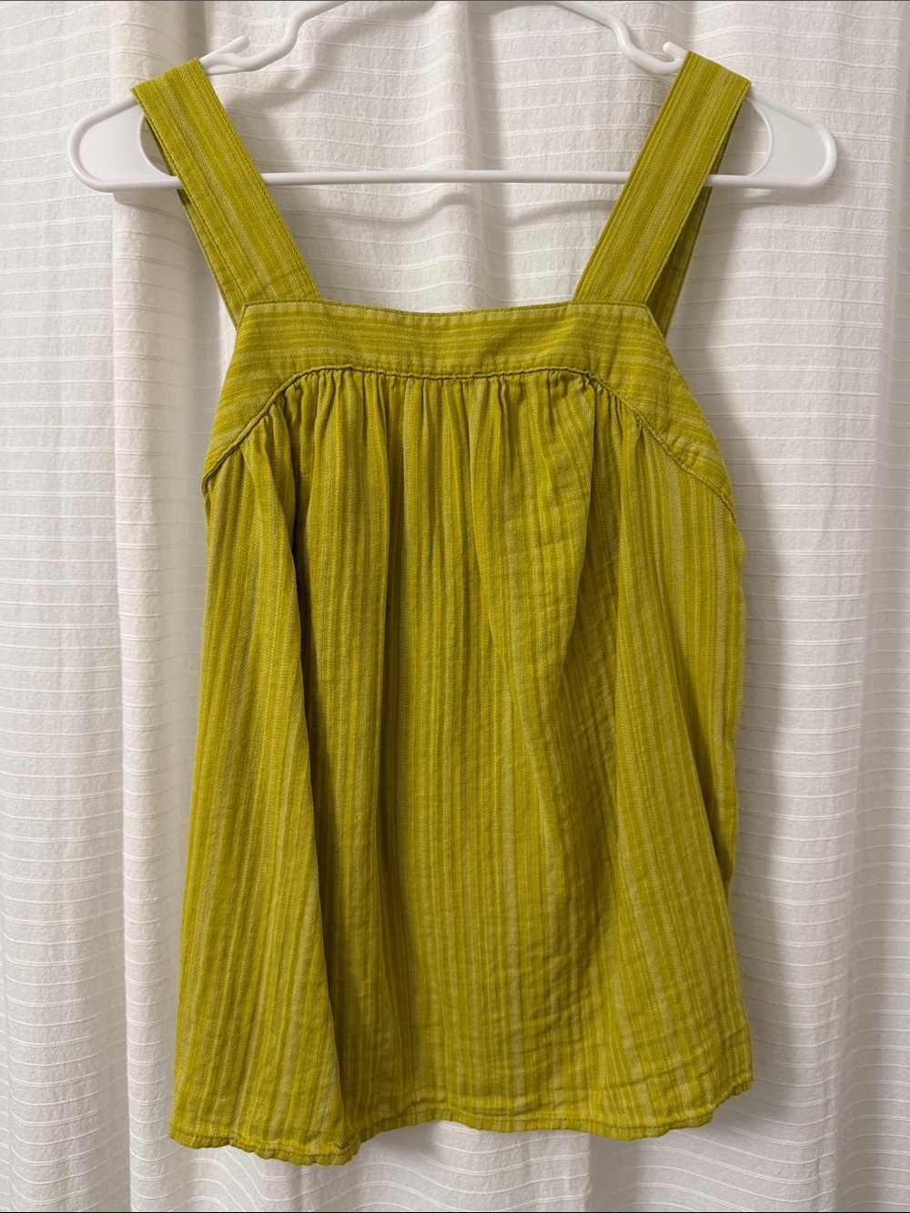 a.n.a Olive-Green Striped Tank Top